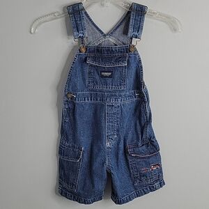 OSHKOSH boys Denim Shortalls OVeralls jeans 36 Mos